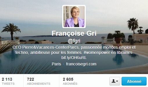 Le compte twitter de Françoise Gri