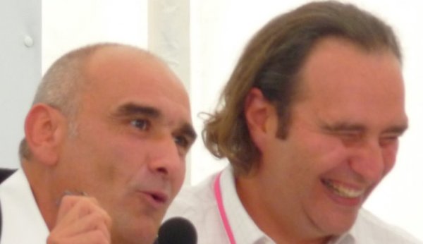 Pascal Negre et Xavier Niel en pleine rigolade