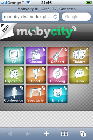 MobyCity, premier guide des loisirs mobiles