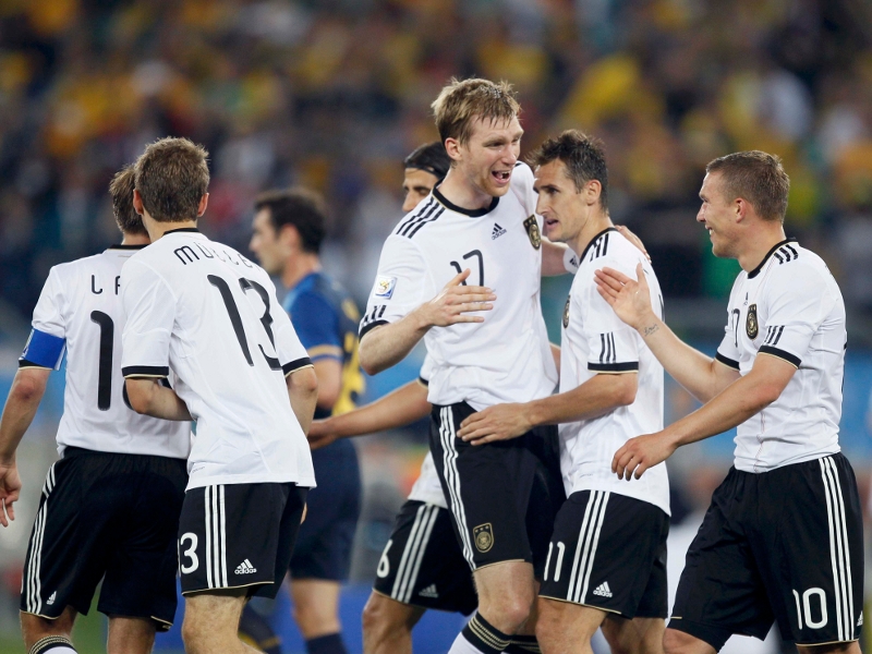 Les allemands après leur magistrale victoire contre l'Argentine