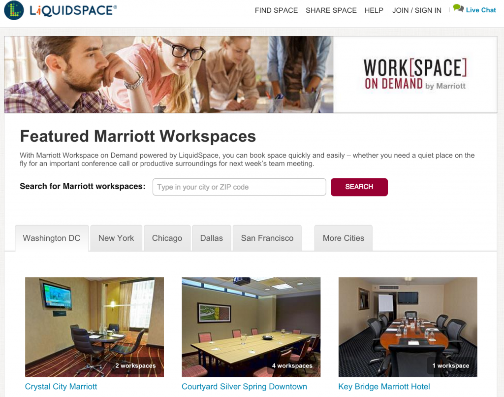 Liquid Space et Marriott