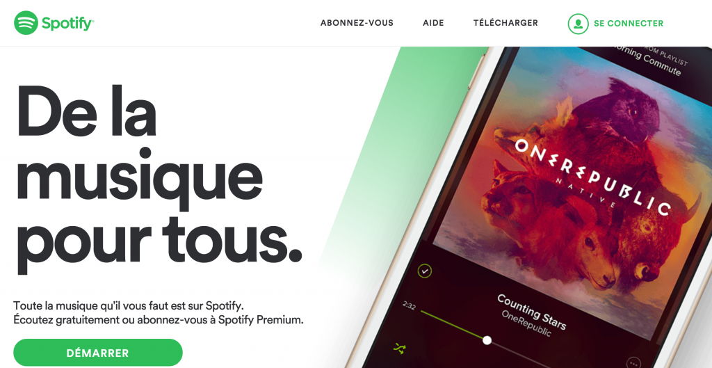 Homepage spotify