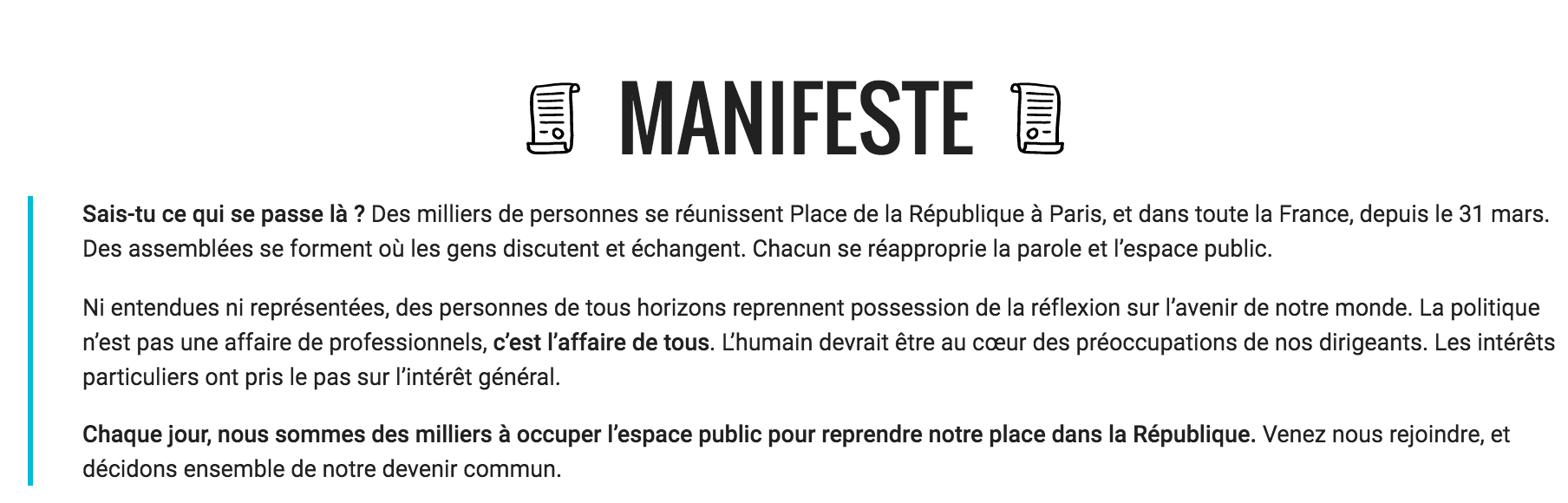 Manifeste nuit debout