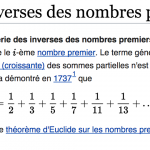 La série des inverses des nombres premiers est-elle convergente?