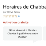 Les horaires de chabbat sur Amazon Echo