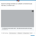 Quand LinkedIn ne veut pas afficher la prévisualisation des articles de mon blog…