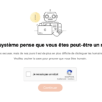 Je ne suis pas un robot !